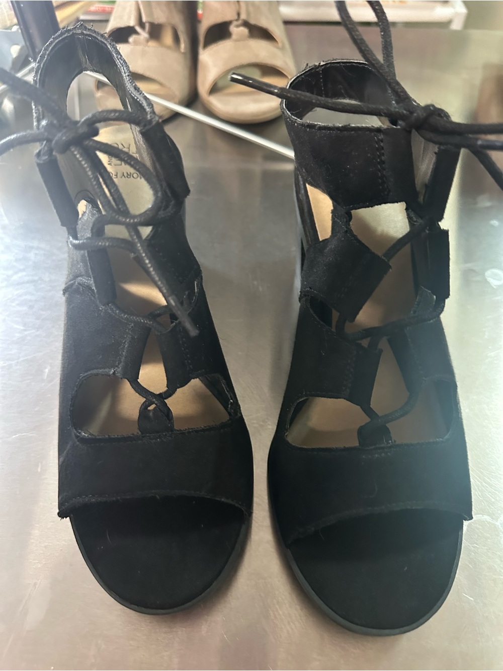 Black Lace-Up Women’s Sandals